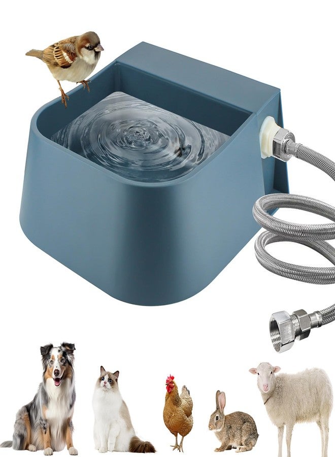 NAMSAN Automatic Dog Water Dispenser with Float Valve, 3/4'' Anti-Bite Metal Pipe, Outdoor Automatic Water Dispenser for Cats Chicken Animals, Goat Waterer, Livestock Water Trough - Image 1